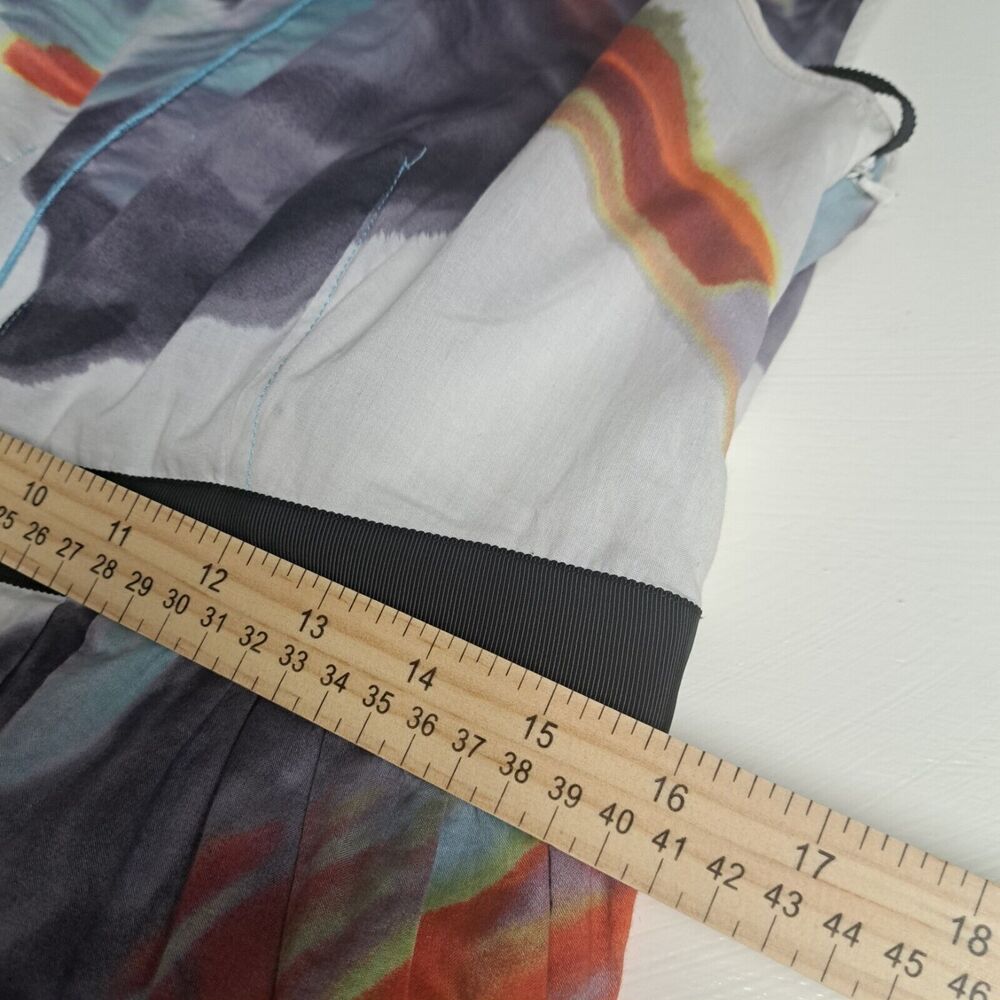 Anthropologie Leifsdottir Morning Colors Dress 8 Retro 50s Party Fit & Flare - Picture 10 of 12